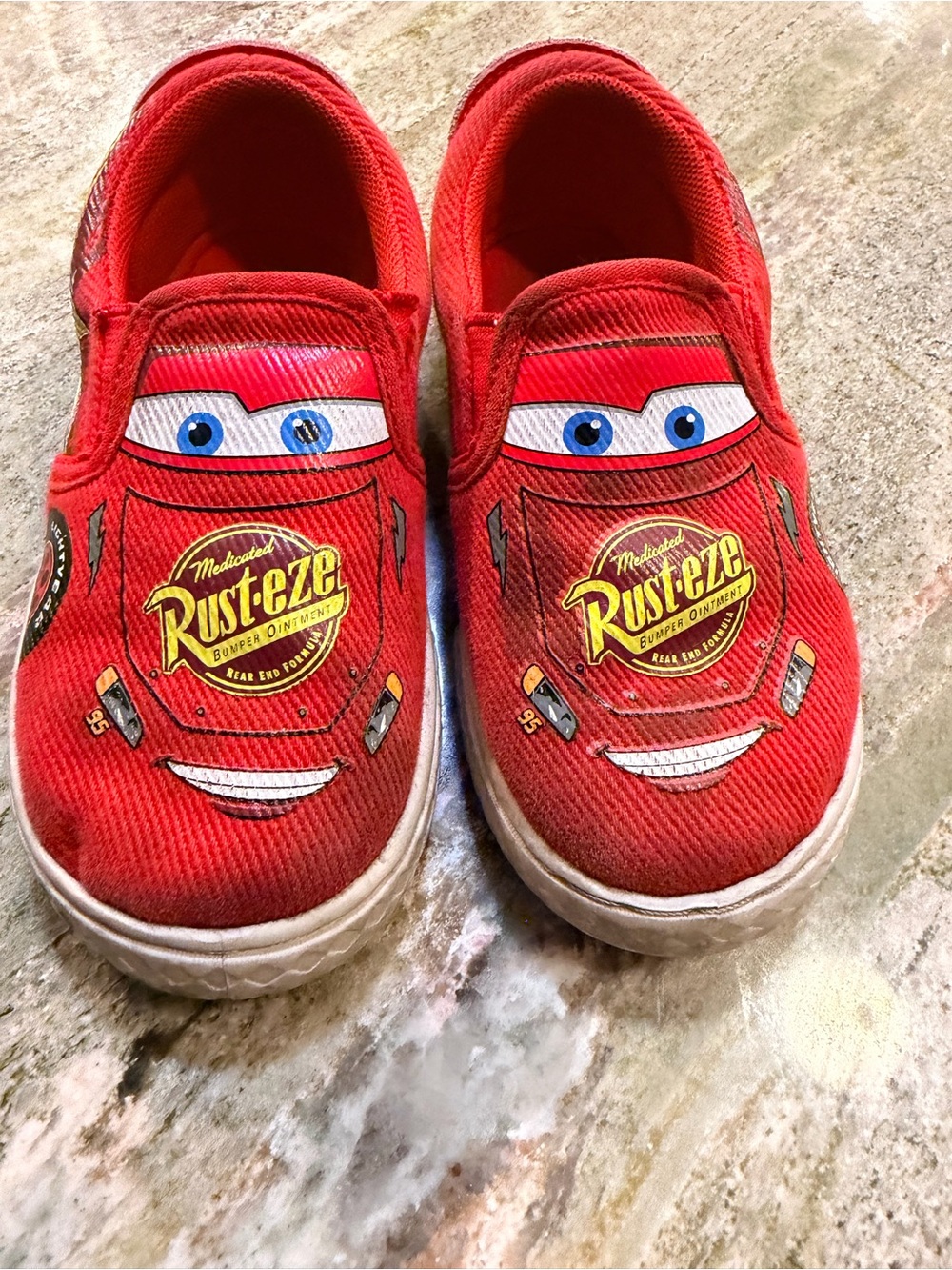 Cars Lightning McQueen Red Slip-On Kids Shoes